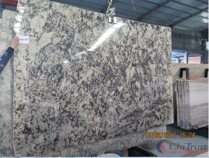 <b>Luxury Peacork White Granite with light effect for count</b>